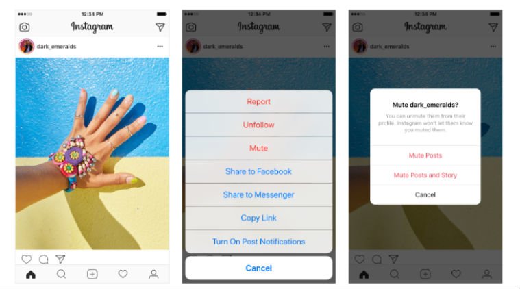 Instagram lets users mute people without unfollowing them