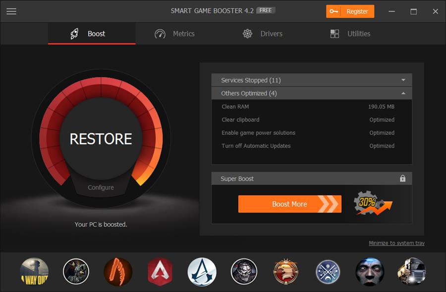 Smart Game Booster - Super Boost Your Game Performance in One Click