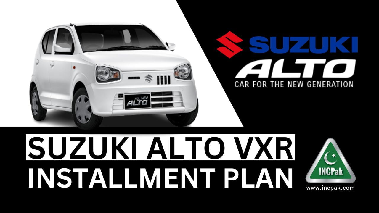 Suzuki Alto Vxr Installment Plan Via Bank Alfalah Incpak