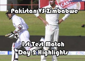 Pakistan VS Zimbabwe 1st Test Day 2 Highlights 4th September 2013