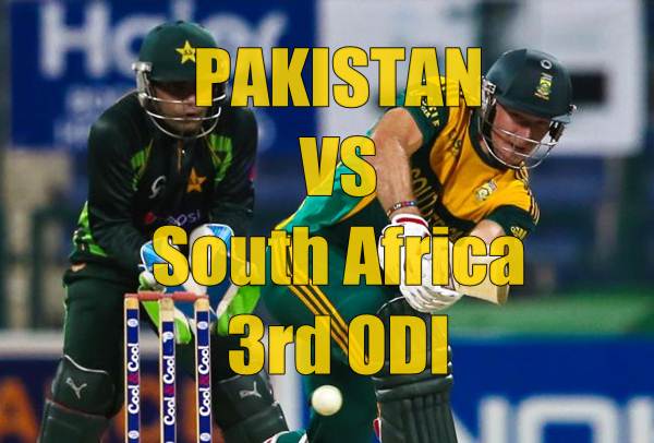 Pakistan VS South Africa 3rd ODI Live Streaming 29 November 2013