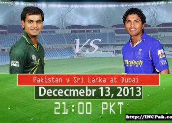 Pakistan VS Sri Lanka 2nd T20 Live Streaming 13 December 2013