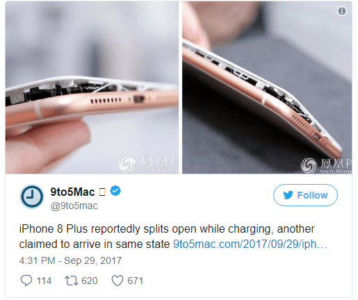 iPhone 8 Plus cracks open while charging "Crack Gate"