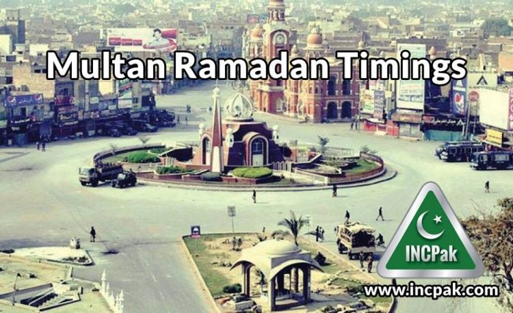 Multan Ramadan Timings 2018