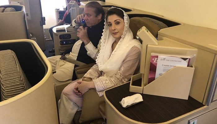 NAB arrests Nawaz, Maryam on Lahore Airport