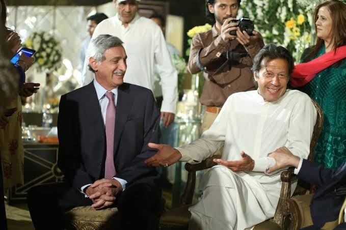 Jahangir Khan Tareen with Imran Khan