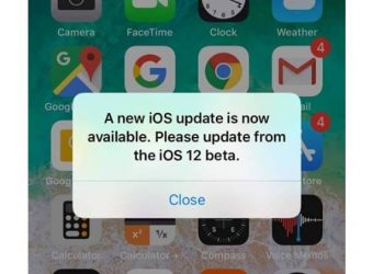 iOS 12 beta bug prompting users to update