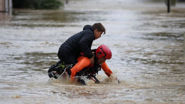 FRANCE: At least 13 people have been killed by flash flooding in France. Local officials have said on Monday the French flood death toll has reached to 13.