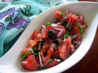 Tomato Salad with Onion (Turkish Salad Recipe)