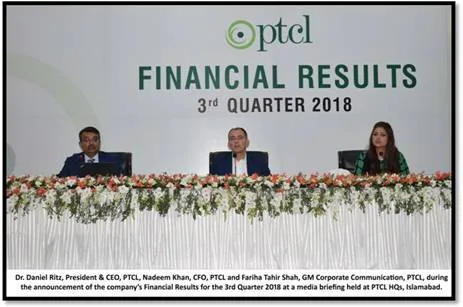 PTCL Announces Q3 Financial Results