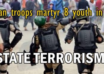 Indian troops martyr 8 youth in Indian Occupied Kashmir