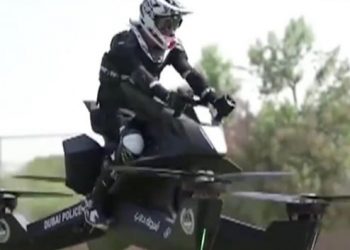 police flying motorcycle