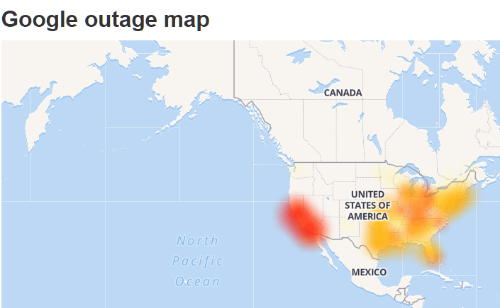 Google goes down in US & Some parts of Europe