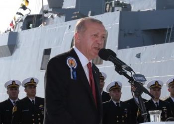 . President Tayyip Erdogan said addressing a ceremony to mark the delivery of a naval corvette and submarine