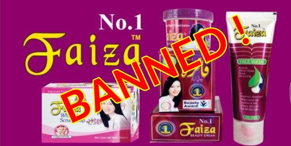 Faiza Beauty Cream Banned in Pakistan by PSQCA