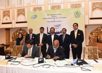 Pfizer Pakistan Limited and Pakistan Bait-ul-Mal, Government of Pakistan signed a Memorandum of Understanding (MoU) in January, 2019