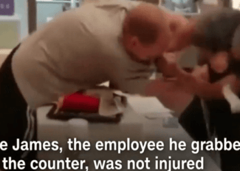 McDonald's Female Employee Puches Back Angry Customer