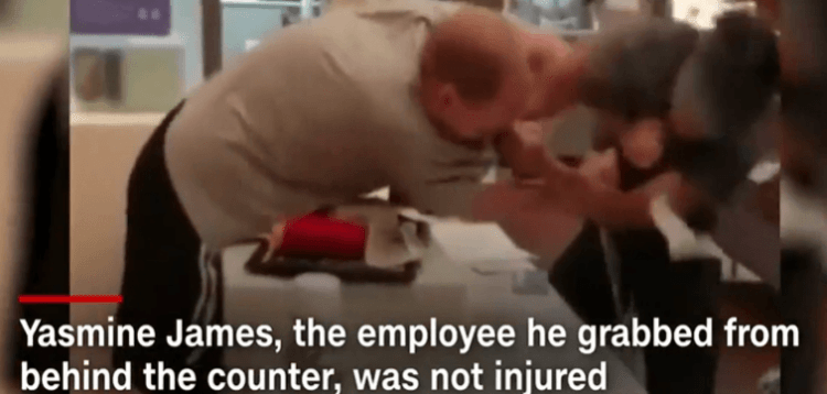 McDonald's Female Employee Puches Back Angry Customer