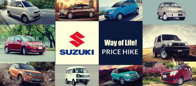 Pak Suzuki increases prices of vehicles