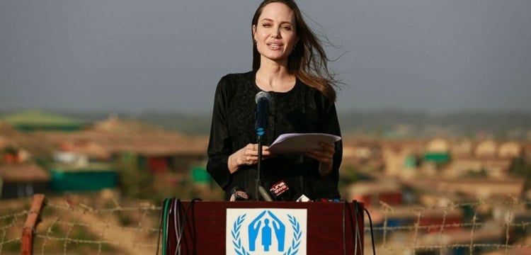 Angelina Jolie Visits Rohinya Muslim Refugee Camps