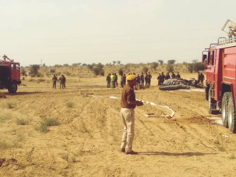 Mig-21 bison crashed near nal in rajasthan