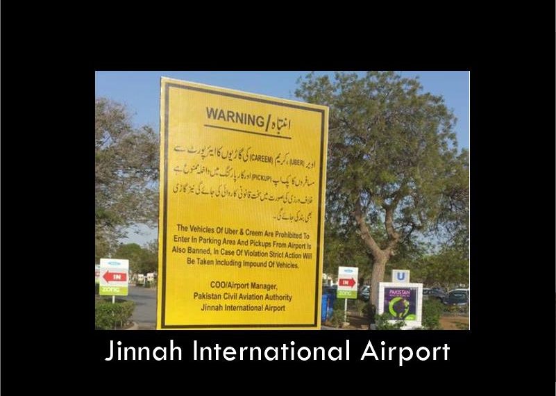 Uber & Careem prohibited from entering the Jinnah airport limits