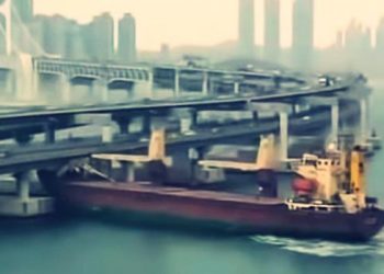 Russian Captain Crashes Cargo Ship Into Motorway Bridge