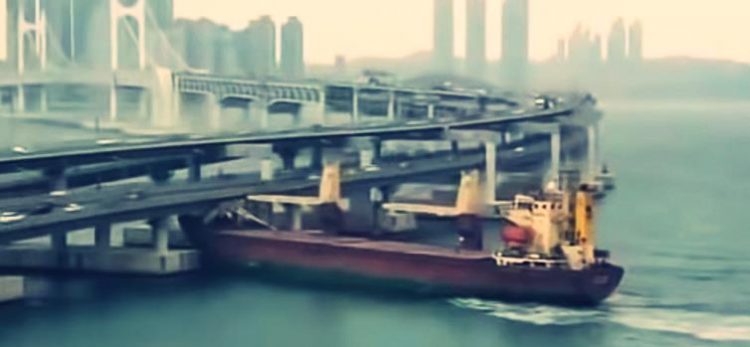 Russian Captain Crashes Cargo Ship Into Motorway Bridge