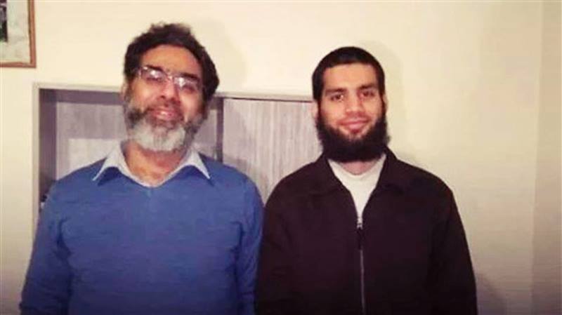 Talha Naeem with his father