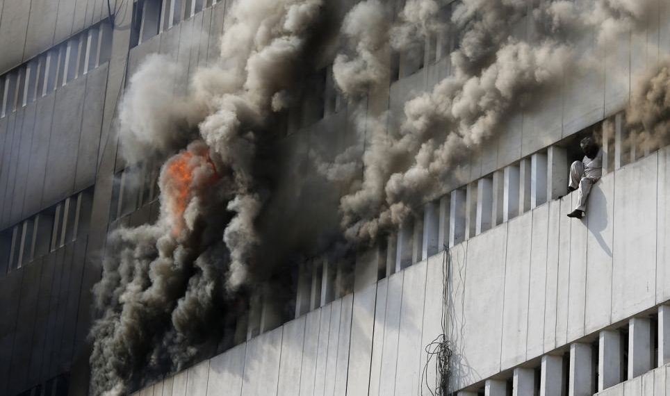 Government Building caught fire in New Delhi