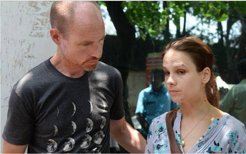 Liga Skromane's sister, Ilze and husband Andrew Jordan 