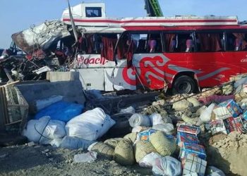 Bus accident two dead 30 injured at Jamshoro Toll