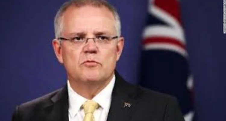 Australia PM Scott Morrison Egged by a Woman