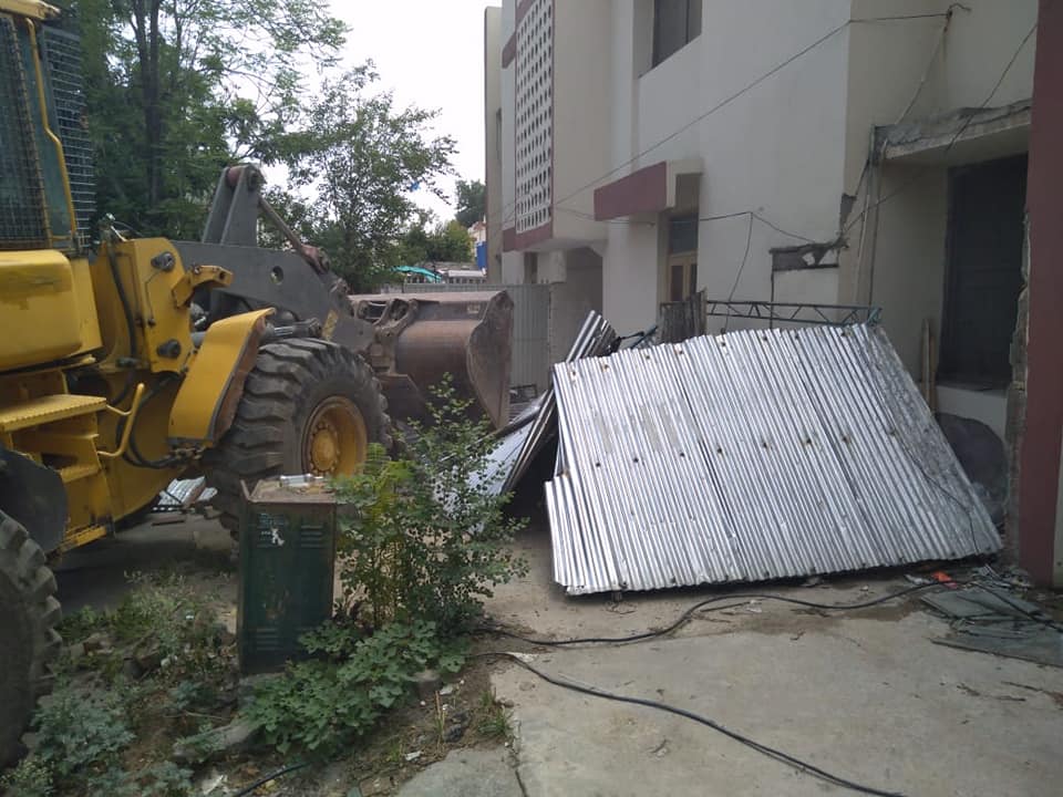 Anti Encroachment operation in various sectors of the city