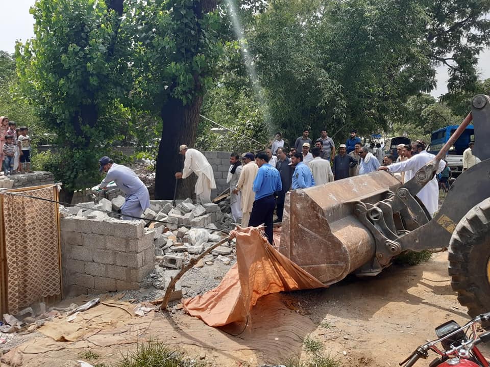 Anti Encroachment operation in various sectors of the city