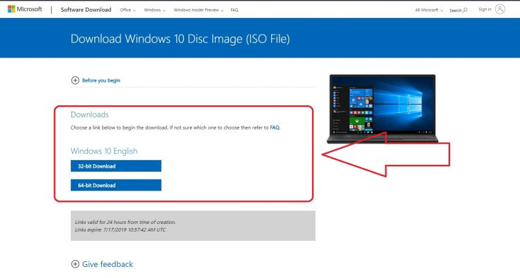 How To Download Windows 10 ISO Directly From Microsoft - INCPak