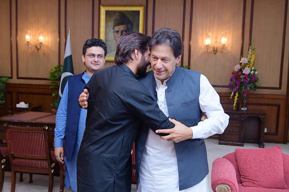 Shahid Afridi meets PM Khan  in Islamabad