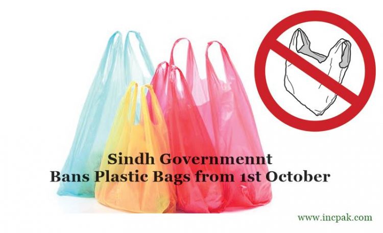 Sindh Government bans plastic bags from Oct 1