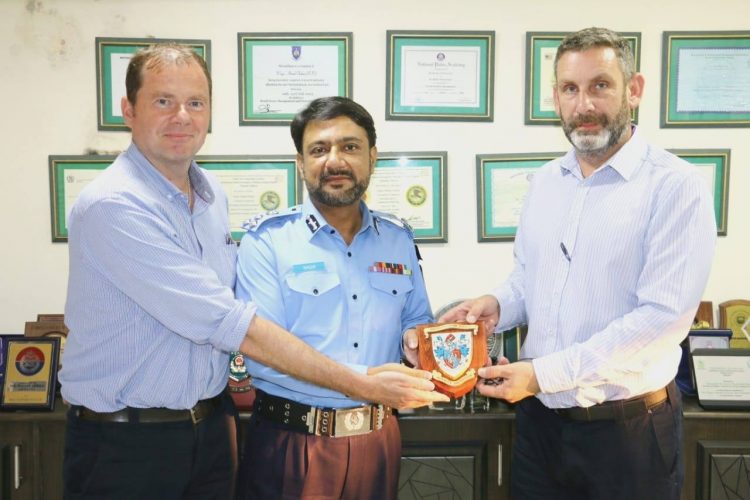 UK Royal Protection Team presented a shield to DIG Chauhan