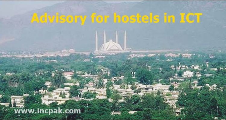 DC Islamabad issue advisory for hostels in ICT