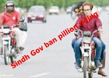 Sindh Gov Impose complete ban on pillion riding