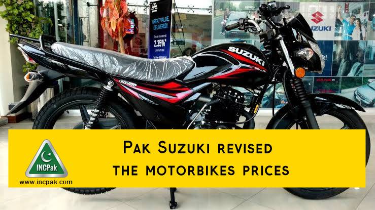 Pak Suzuki revised the motorbikes prices