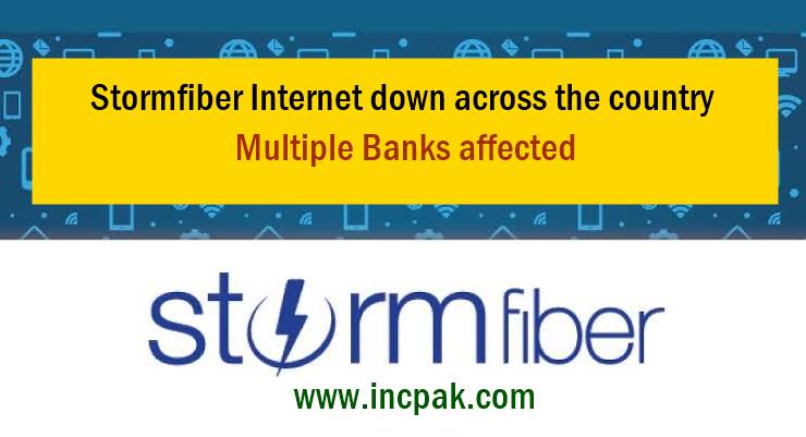 Stormfiber Internet service is down Banks affected