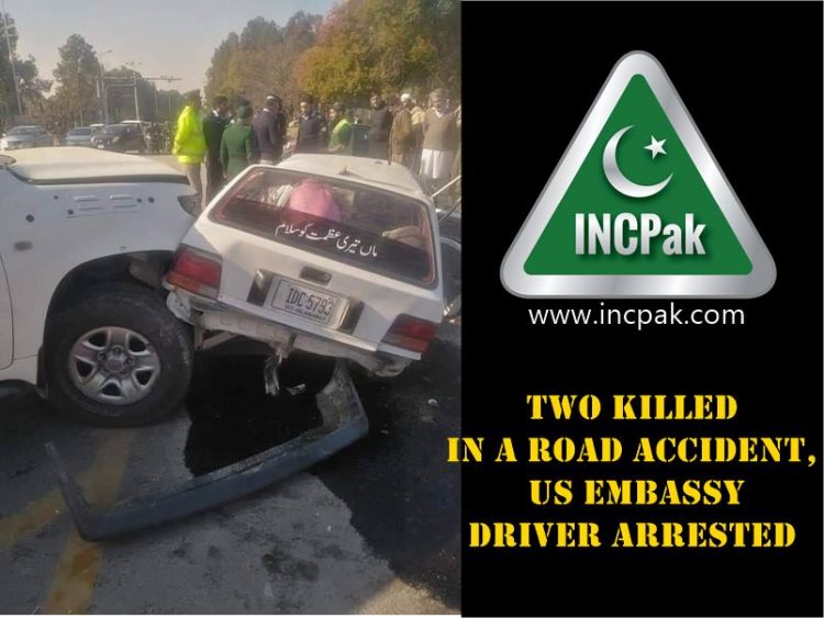 US Embassy Driver Islamabad Faisal Avenue Chowk Road Accident Two Killed