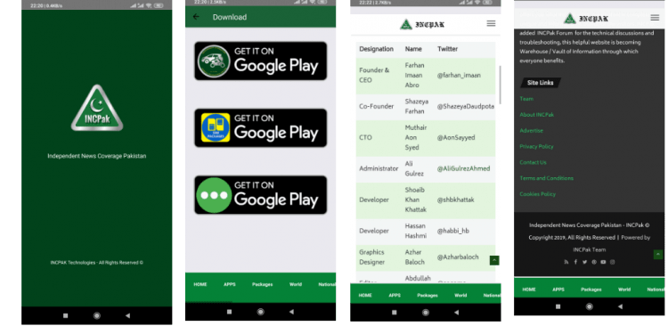 INCPak Android Application