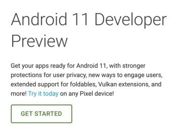 Android 11 Developer Preview