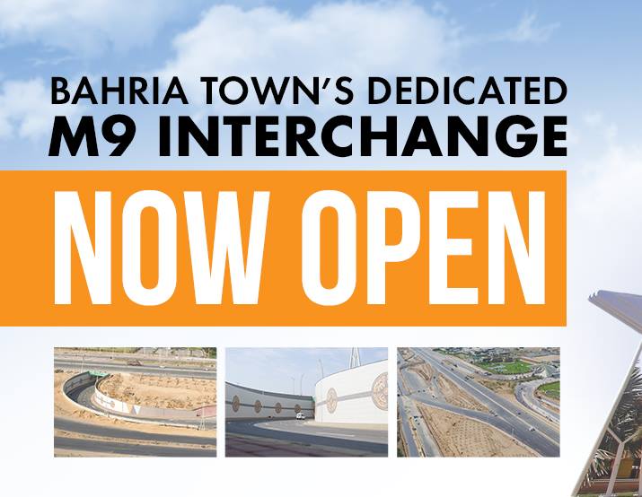 Bahria Town Karachi opens M9 Interchange for public