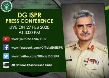 DG ISPR to hold Press Conference at 3 PM - 27 February 2020