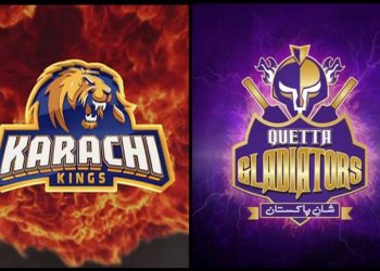 Karachi Kings VS Quetta Gladiators - Gladiators won by 5 wickets with 22 balls remaining at Karachi National Stadium.