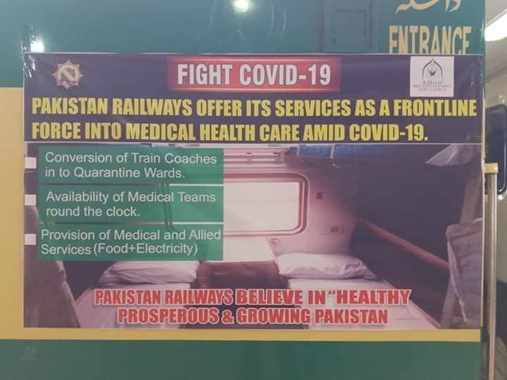 Pakistan Ralways Quarantine Wards Coronavirus COVID-19